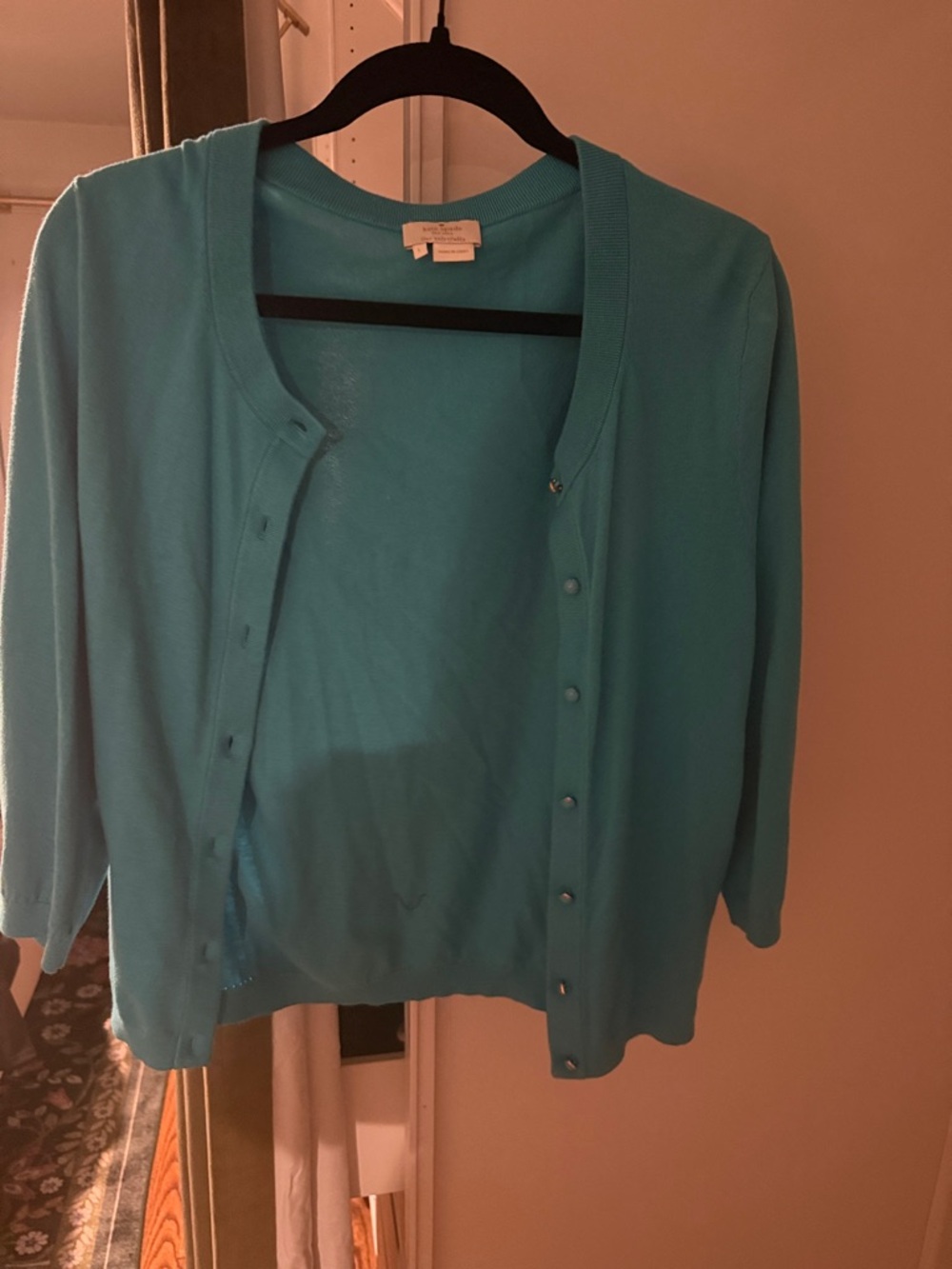 kate spade Turquoise Button-Front Lightweight Cardigan